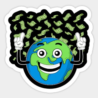 Planet Money - Space Explorer Astronaut Funny Cosmonaut Cash Sticker